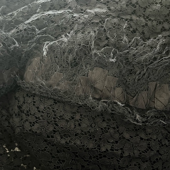 Alessandra Rich Lace Zipper Front Closure Black Gown - Picture 11 of 12